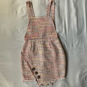 Shein short overall tweed dress, size: XS